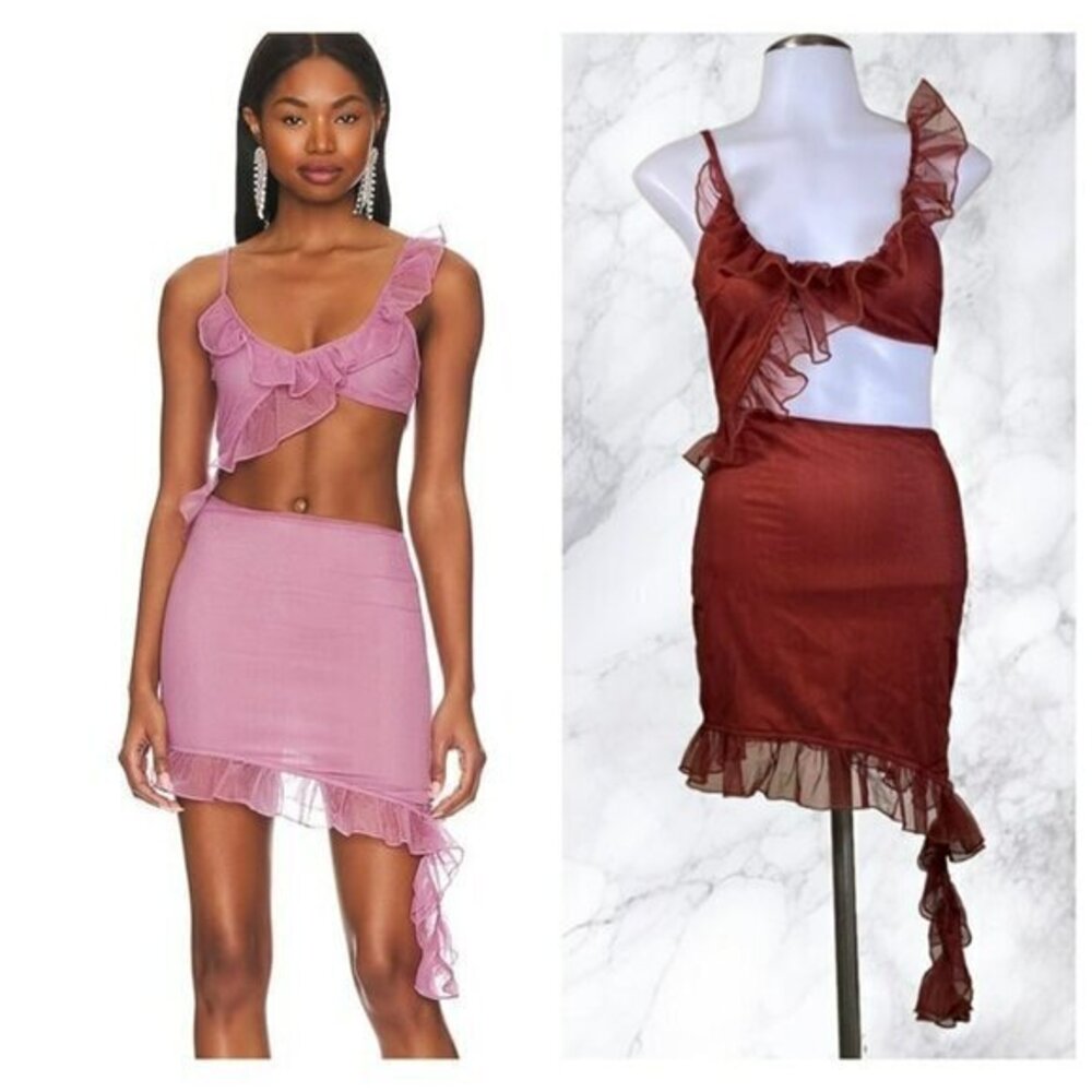 MORE TO COME Payton Ruffle Dress - Rust